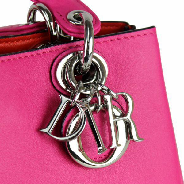 mini dior diorissimo original calfskin leather bag 44375 rosered